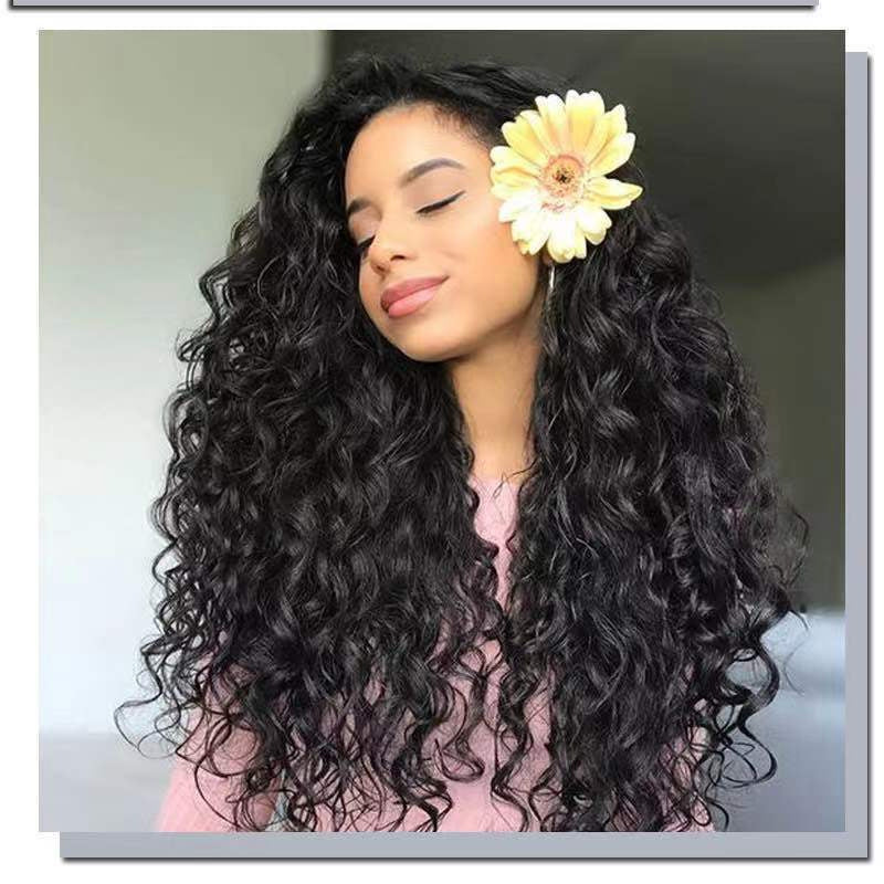 Fashion Front Lace Curly African Small Roll Wig Long Curls