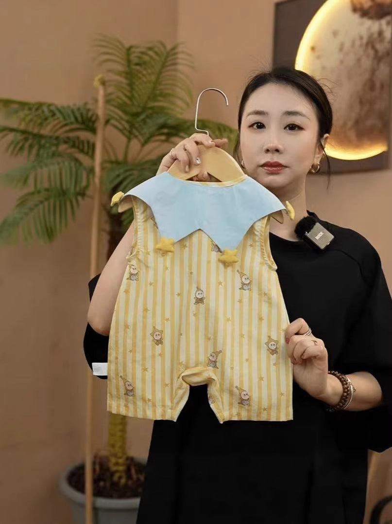 Infant Summer Thin Bodysuit Clothes Romper Outwear Western Jumpsuit, Climbing Suit