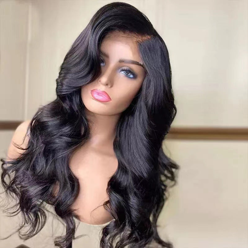 Women's Front Lace Curly Fiber Chemical Big Wig Long Curls