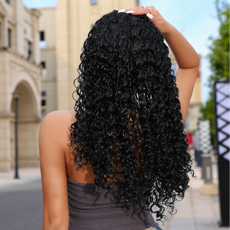 Glamorous Trendy Women's Black Curly Hair Wig Long Curls