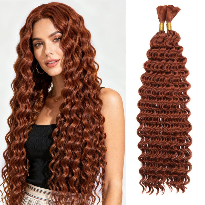 Chemical Fiber Hair Bundle Body Weave Knitting Crochet Long Curly Other Wig
