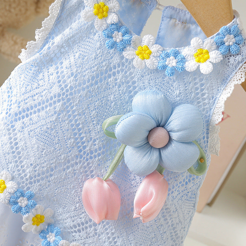 Summer Clothing Infant Bodysuit One-piece Hundred Days Western Style Bloomer Jumpsuit, Climbing Suit