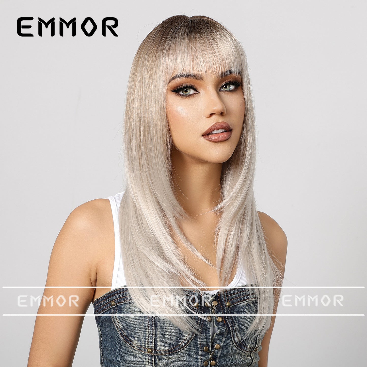 Style Bangs Hair High-level Matte Natural Face Long Straight Wig