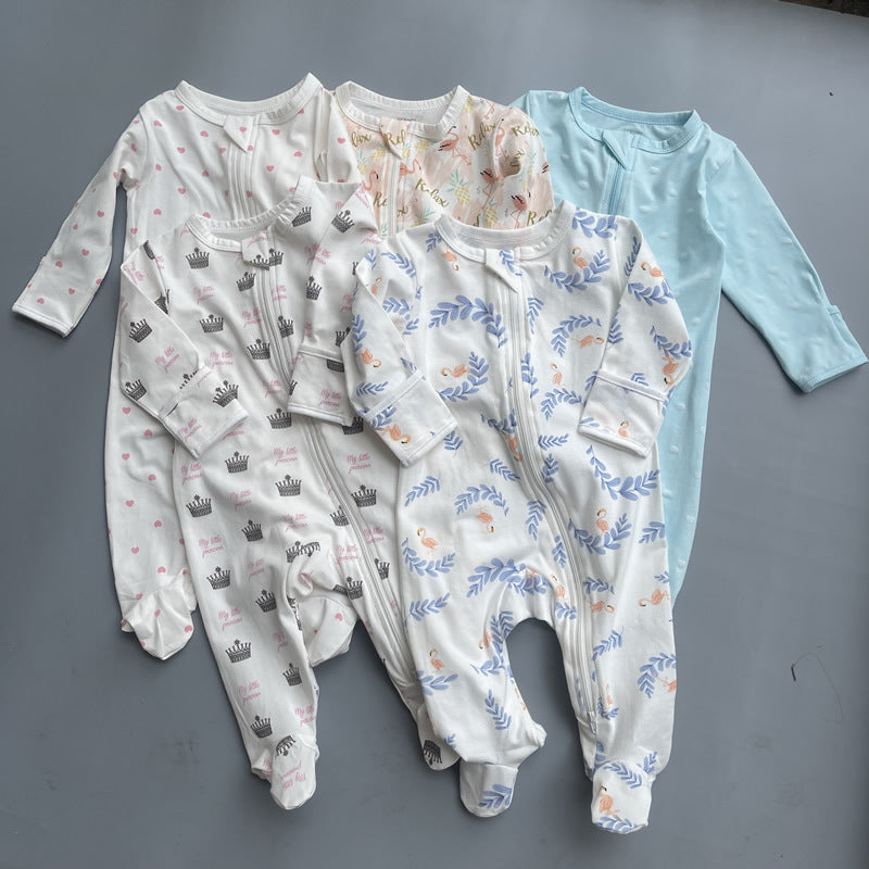 Class Two-way Zipper Romper Rompers Long Sleeve Bag Jumpsuit, Climbing Suit