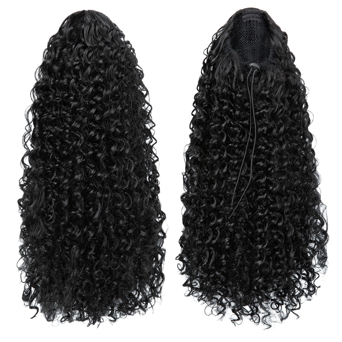 African Small Curly Female Chemical Fiber Drawstring Wig Ponytail
