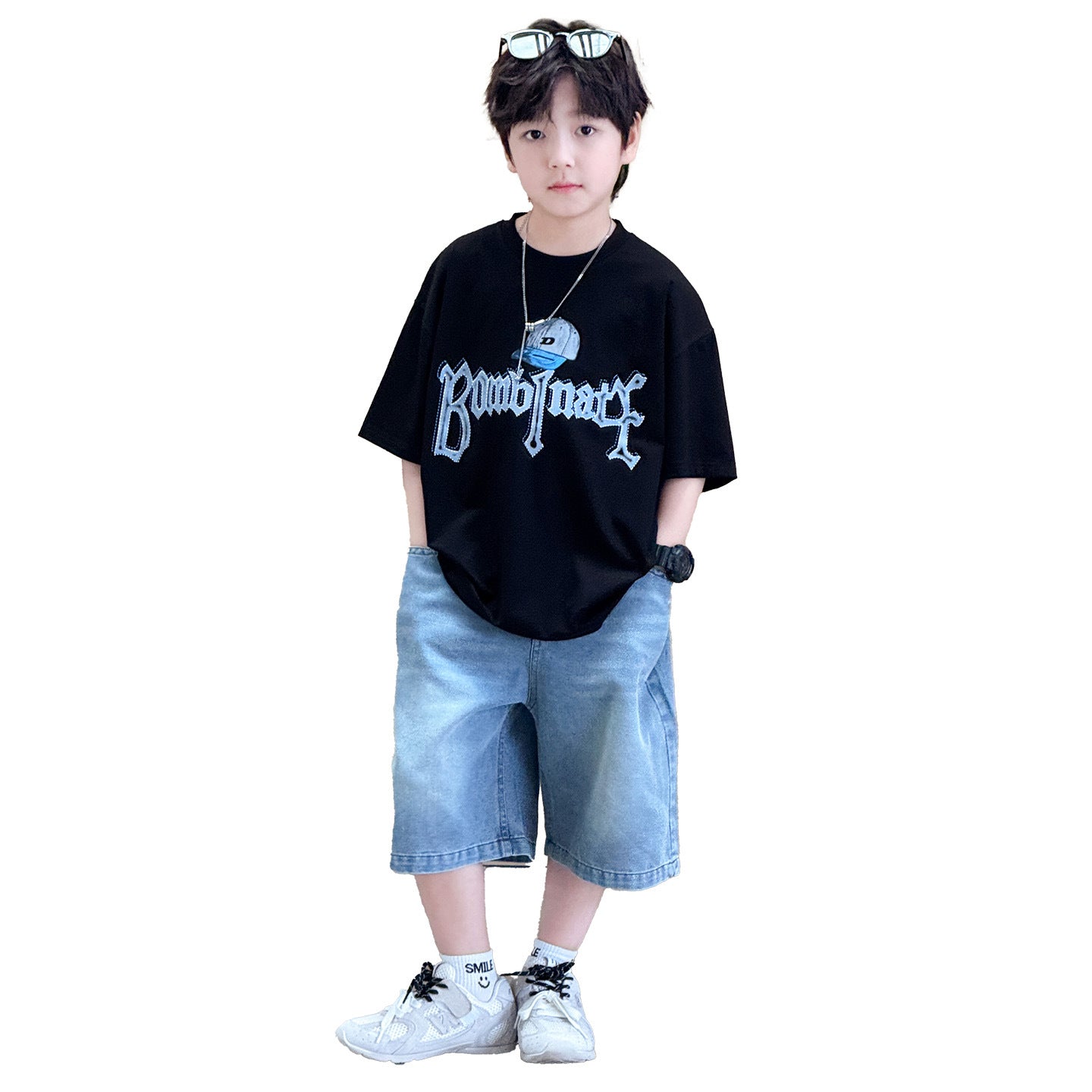 Summer Thin Medium Big Boys Handsome Korean Children's Suit