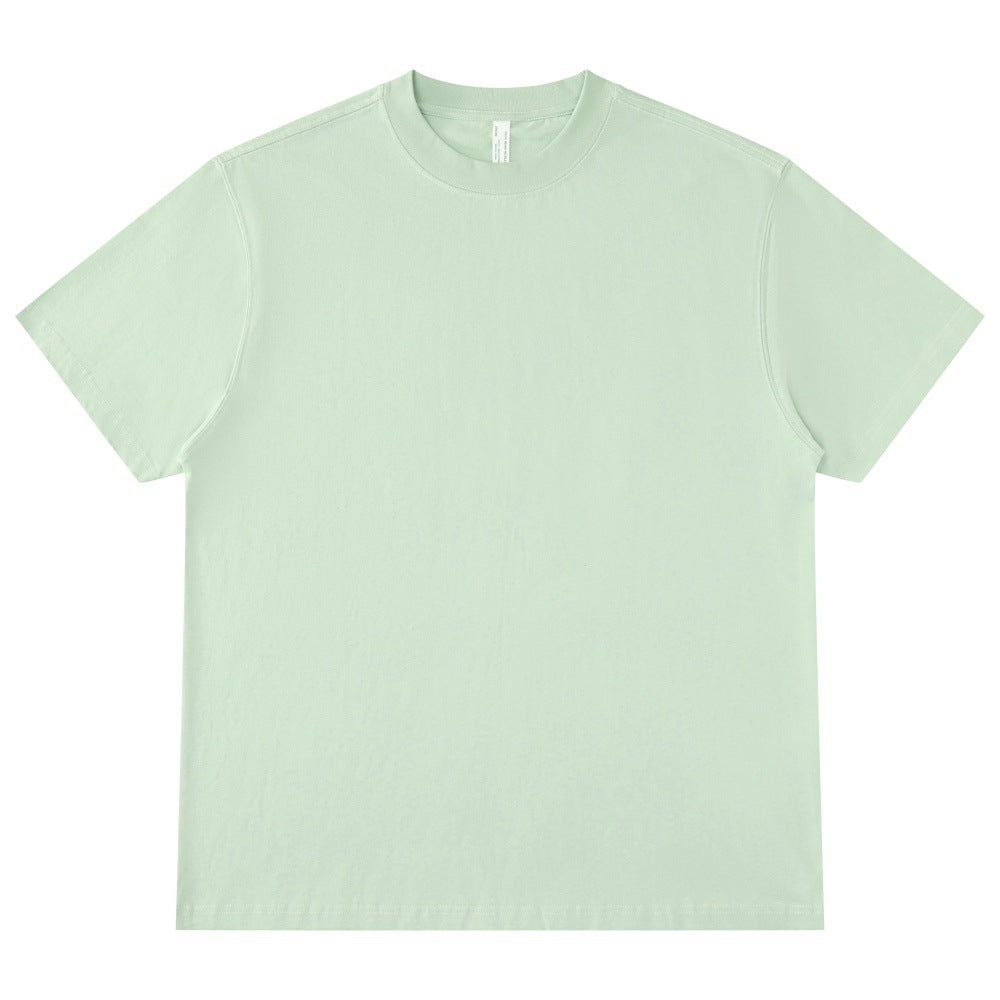 Children's Green Couple Cotton Wide American Short Sleeved Business Attire Children's T-shirt