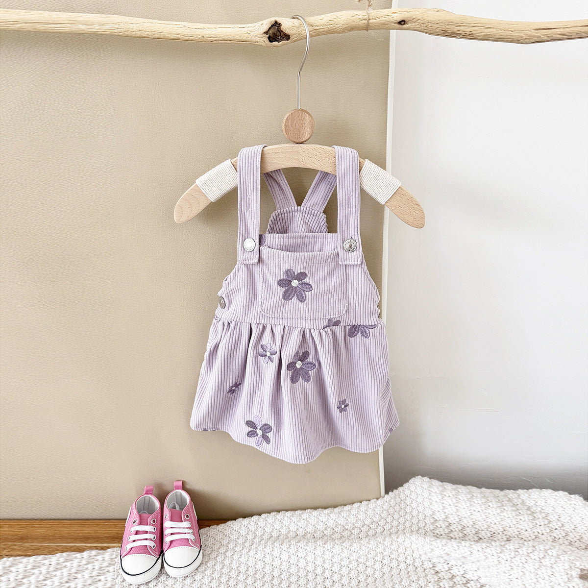 Clothing Flower Embroidery Lilac Tutu Skirt Children's Dress
