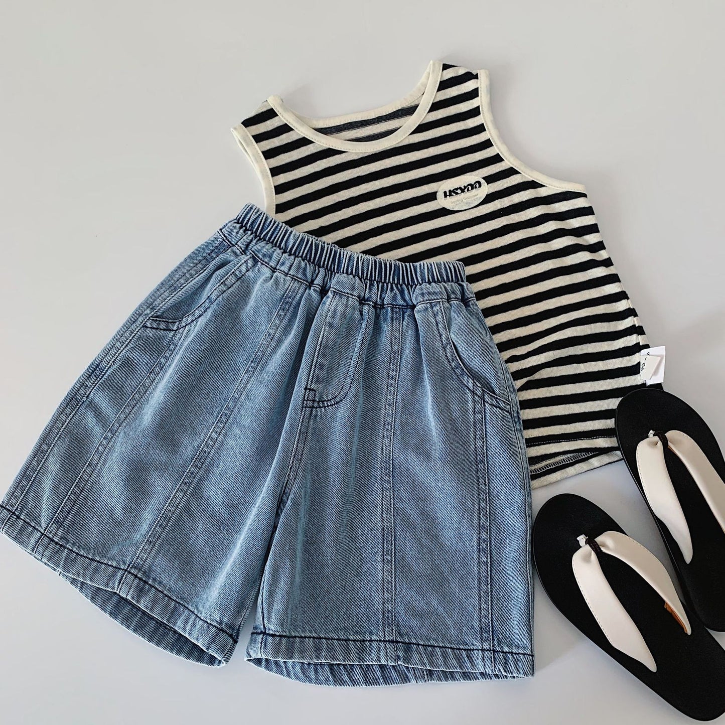 Children's Boy's Denim Shorts Summer Loose Western Style Casual Thin Children's Pants