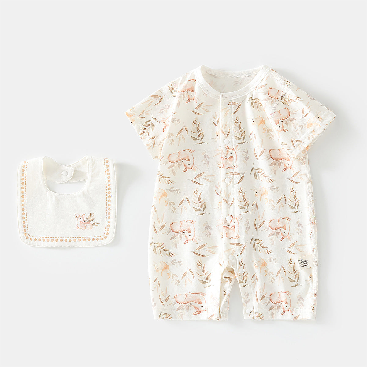 Sleeve Rompers Summer Ice Oxygen Cotton Thin Romper Infant Air Jumpsuit, Climbing Suit