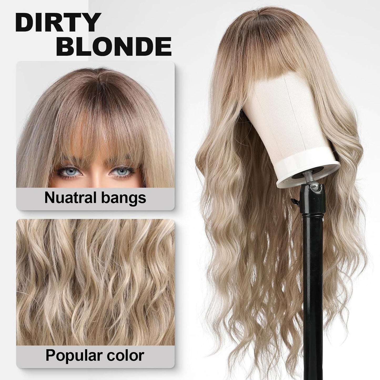 Women's Fashion Synthetic Wigs Brown Gradient Color Wig Long Curls