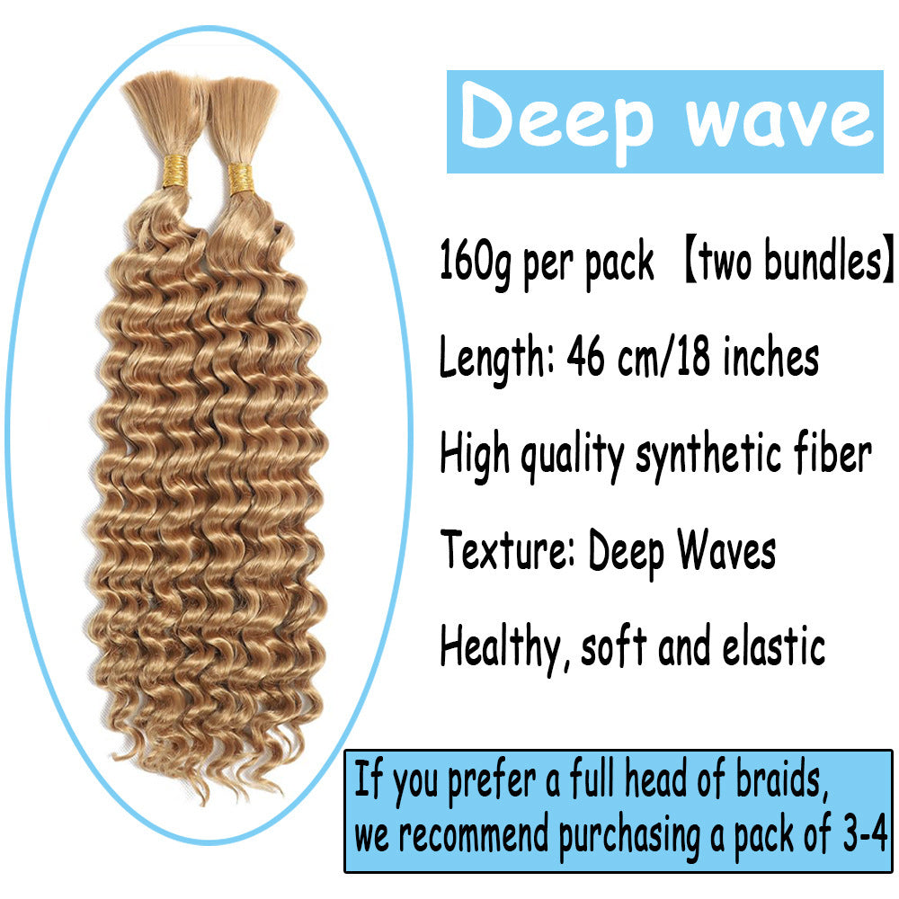 Deep Wave Braided Hair Bohemian Braid Wig Ponytail