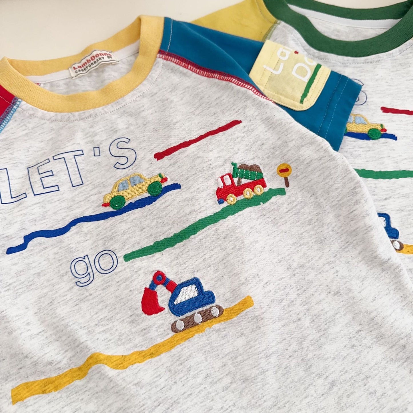 Children's Summer Short-sleeved Cartoon Printed Stitching Short Children's T-shirt