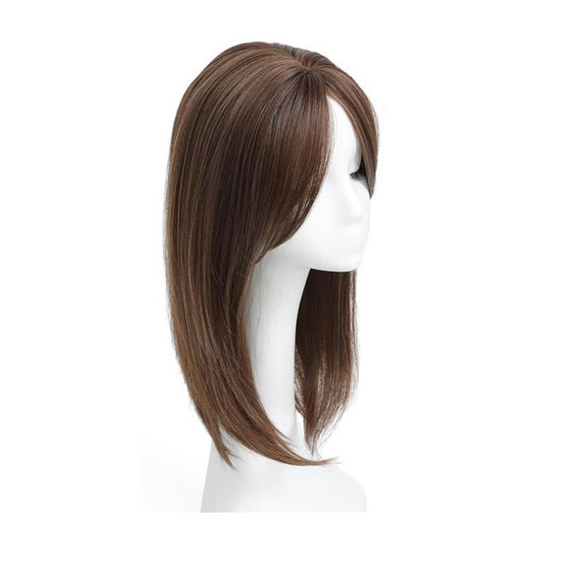 Head Leather Inner Buckle Medium Short Wig