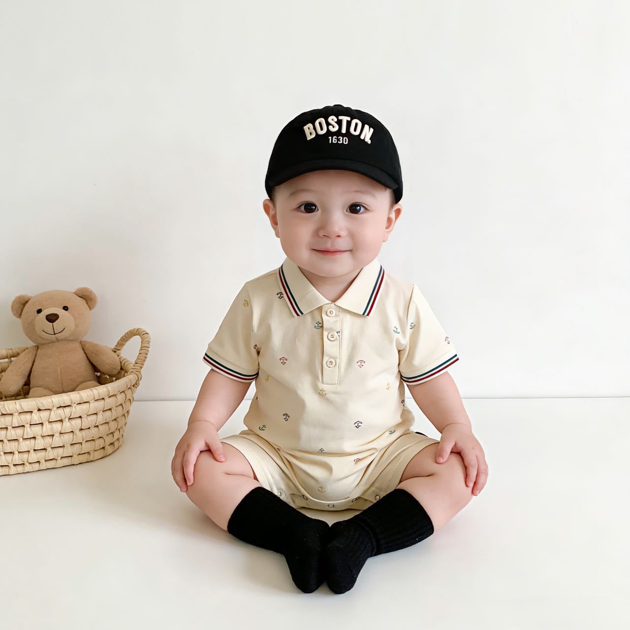 Infants Romper Summer Born Boys Short-sleeved Shirt Children's T-shirt
