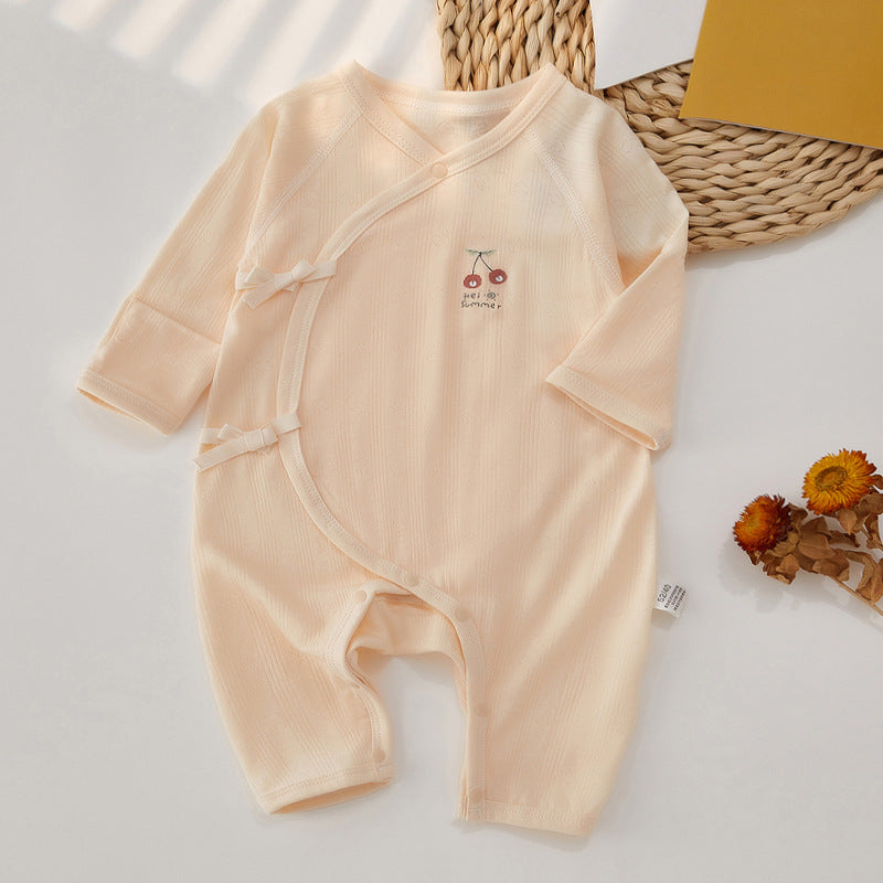 Born Clothes Summer Thin Rompers Romper In Air-conditioned Room Long-sleeved Jumpsuit, Climbing Suit