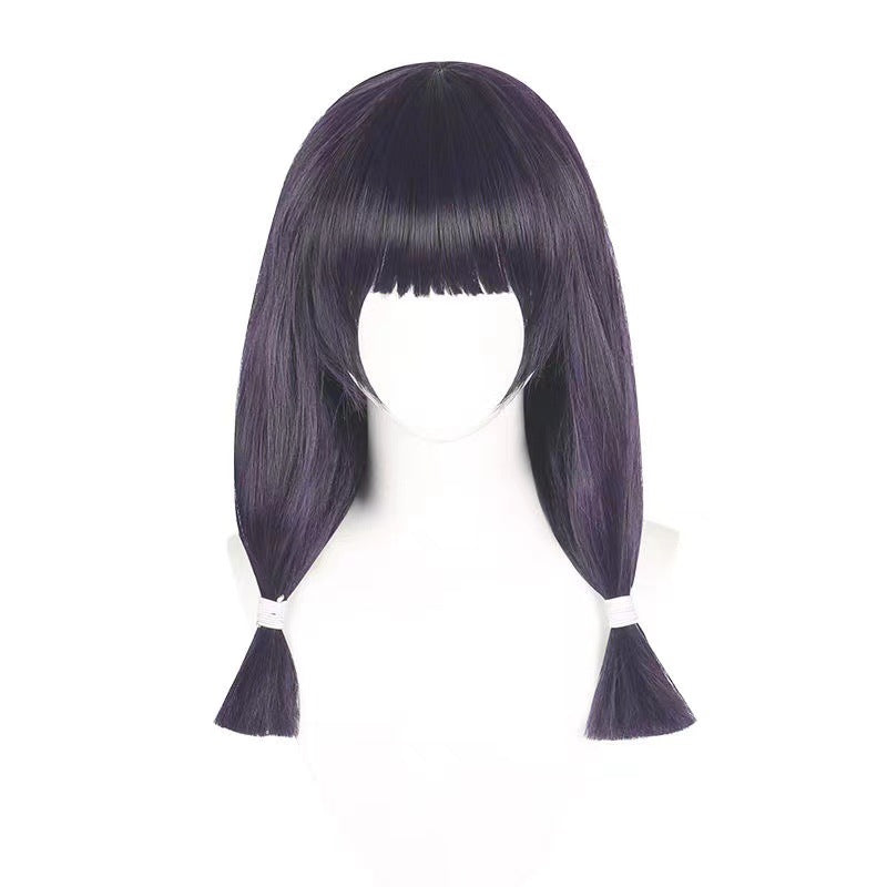 To Battle Luge Ji Dark Purple Straight Bangs Long Hair Cos Wig