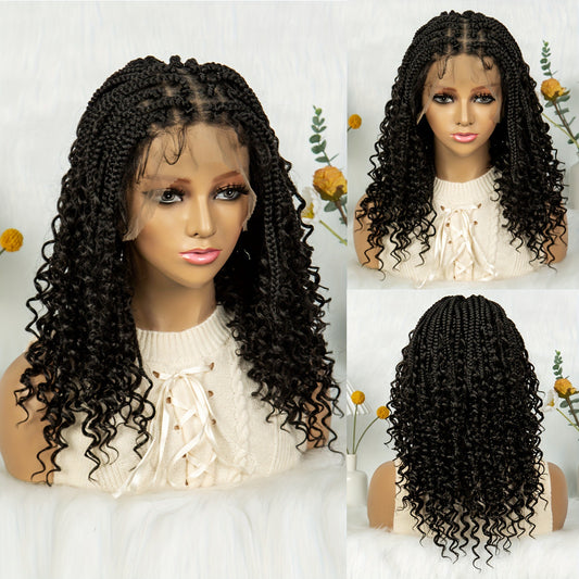 Three-strand Braid Fly Full Lace Synthetic Wig Long Curls