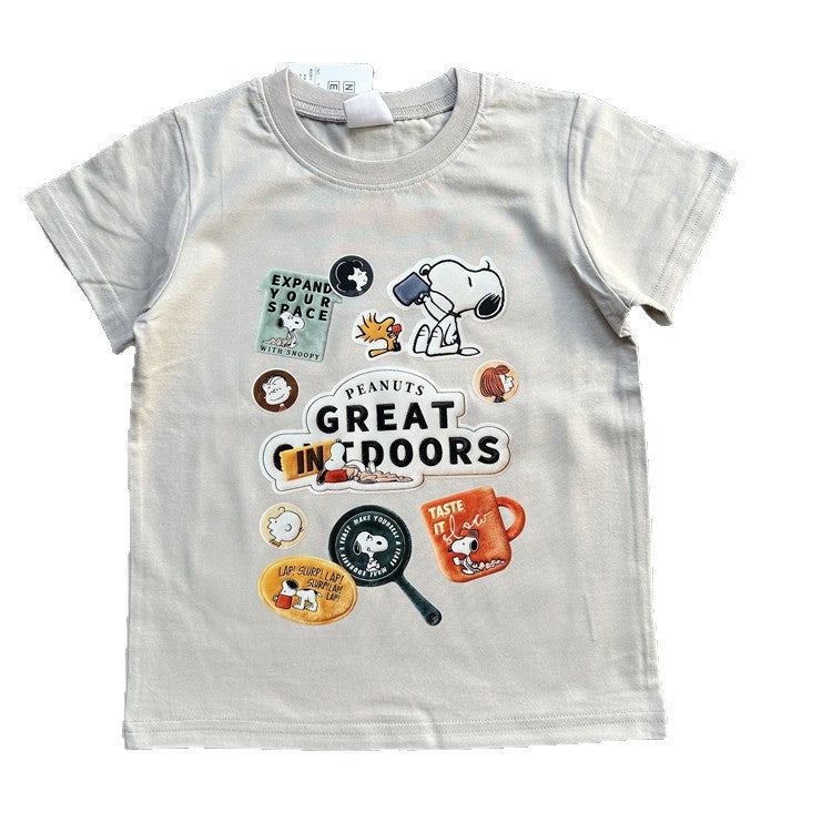 Attractive Children's Cartoon Summer Short-sleeved Clothing Children's T-shirt