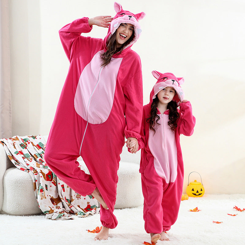 Polar Fleece Animal Modeling Jumpsuit Adult Middle Big Outfit Jumpsuit, Climbing Suit