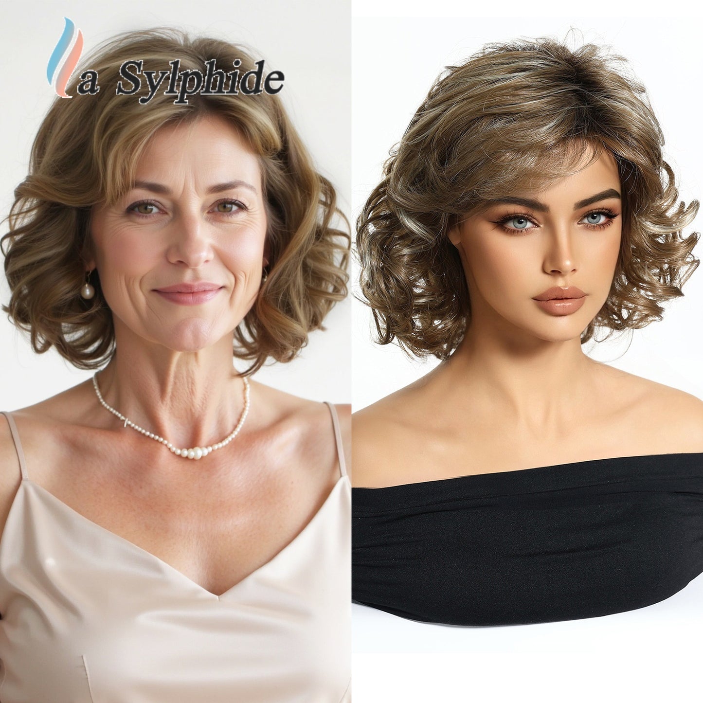 Women's Love Mother Rose Net Fiber Latin American Wig Short Straight Hair