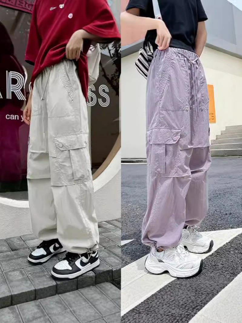 Children's Clothing Overalls Summer Casual Thin Trousers Older Wild Slimming Sports Children's Pants