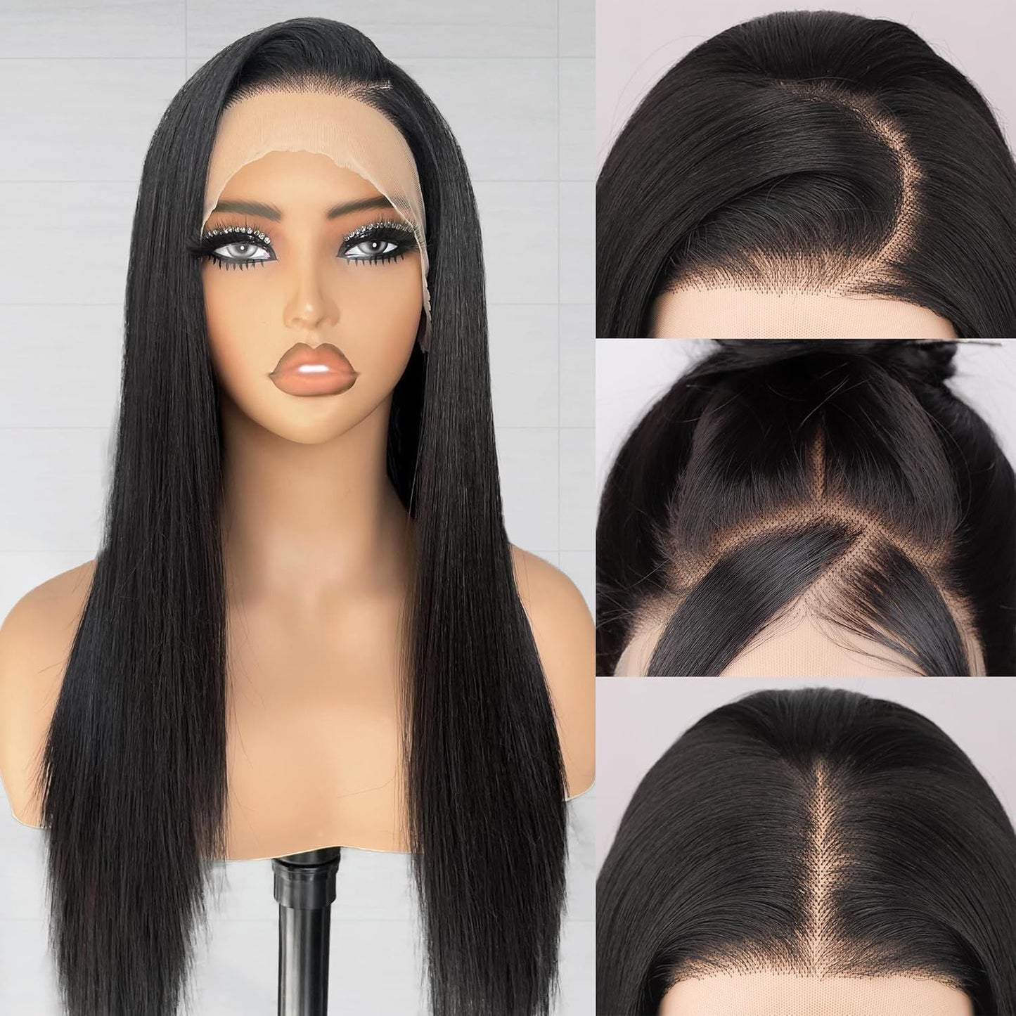 Women's Lace African High Temperature Chemical Fiber Long Straight Wig