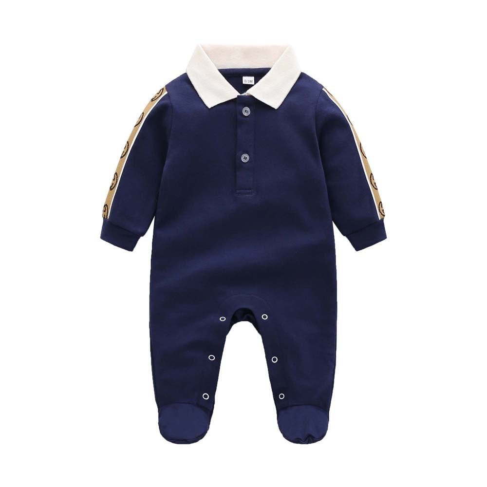 Wear Pure Cotton Rompers Handsome Born Boy Long Sleeve Romper Jumpsuit, Climbing Suit