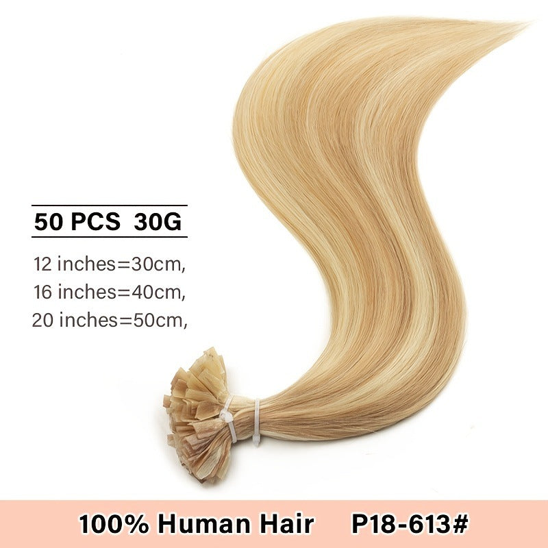 Human Extensions Wigs Pieces Extension Nail Real Hair Wig