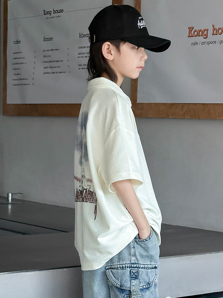 Children's Clothing Summer Casual Loose Thin Top Children's T-shirt