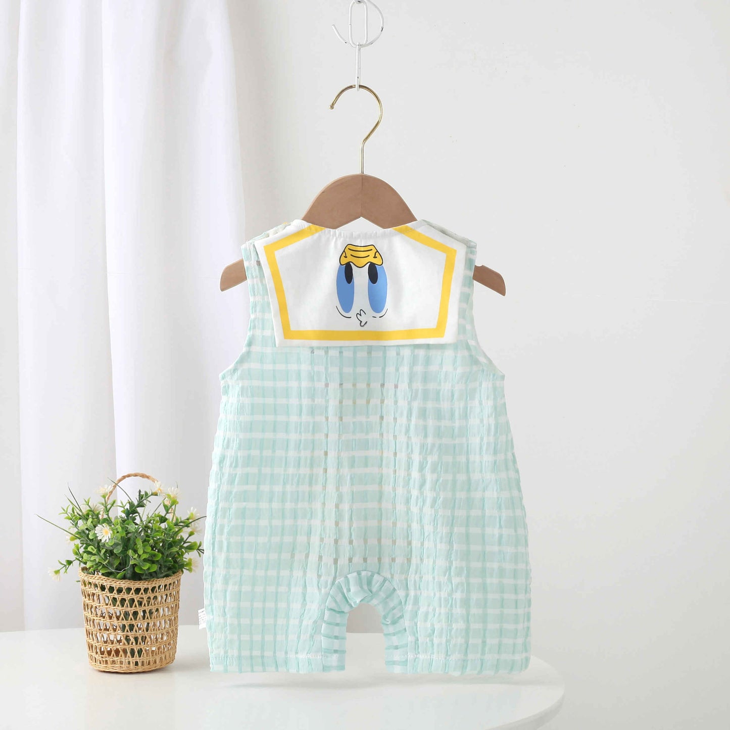 Children's Summer Cute Thin Jumpsuit Casual Sleeveless Cartoon Jumpsuit, Climbing Suit