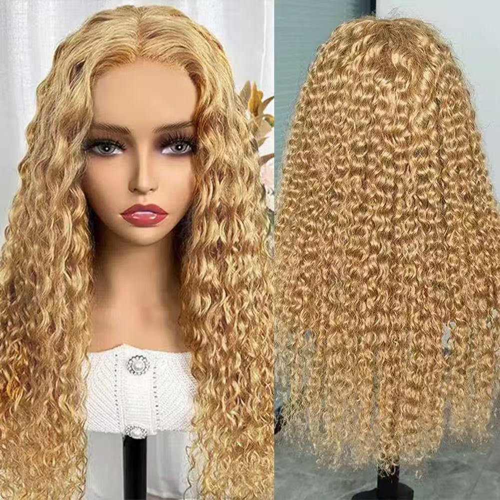 Women's Front Lace Chemical Fiber Head Wig Long Curls