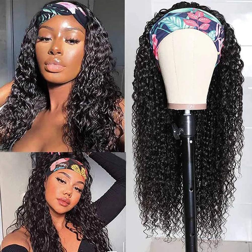 Women's African Fashion Black Hand Wrapped Small Roll Ice Wig Long Curls