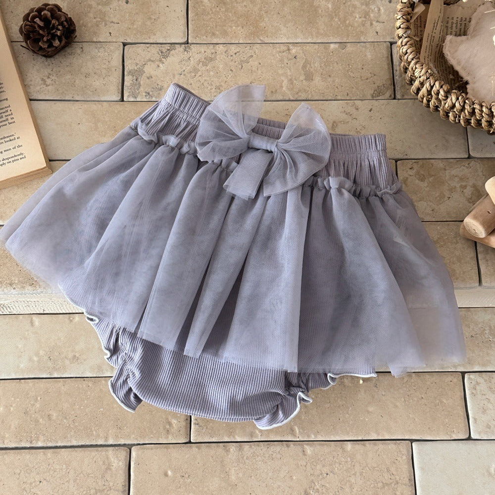 Sleeveless T-shirt Bottoming Shirt Yarn Skirt Princess Two-piece Children's Suit