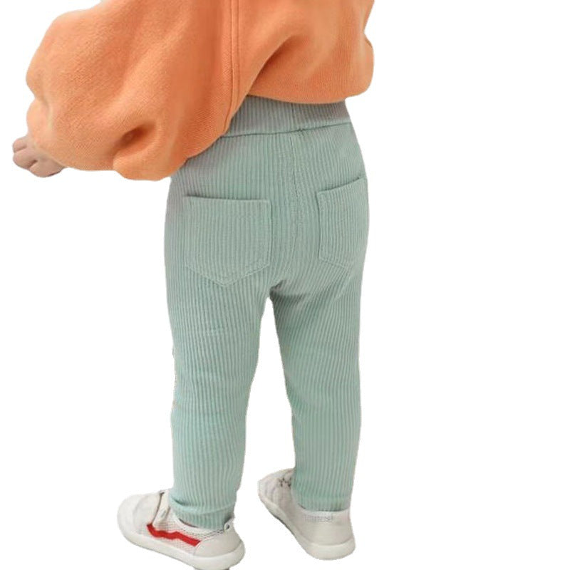 Leggings High Waist Belly Protection Trousers Cotton Children's Pants