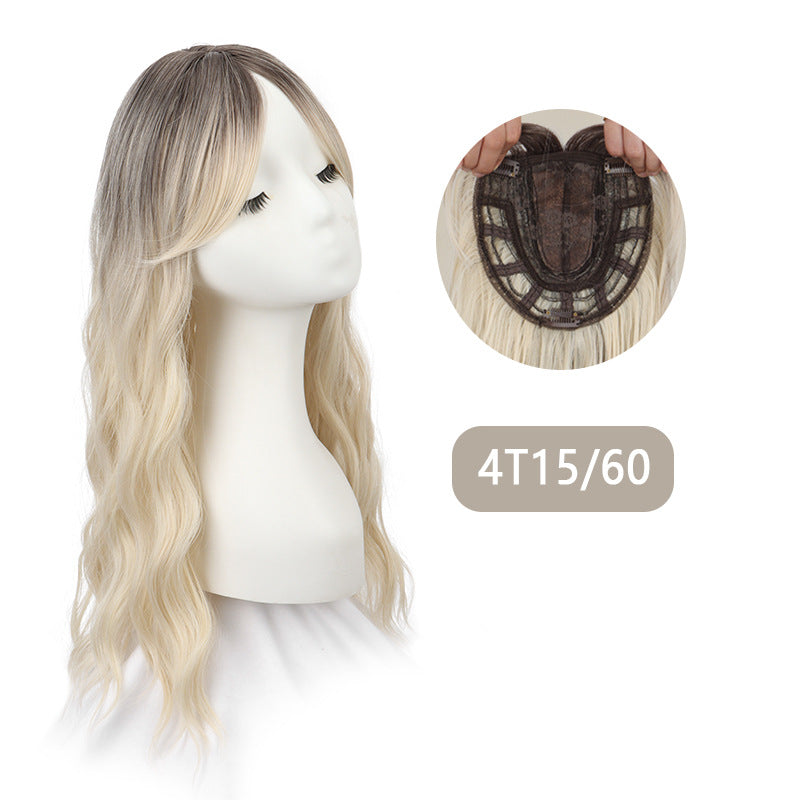 Hair Piece Water Ripple Long Curly Chemical Fiber Head Covering Wig Ponytail