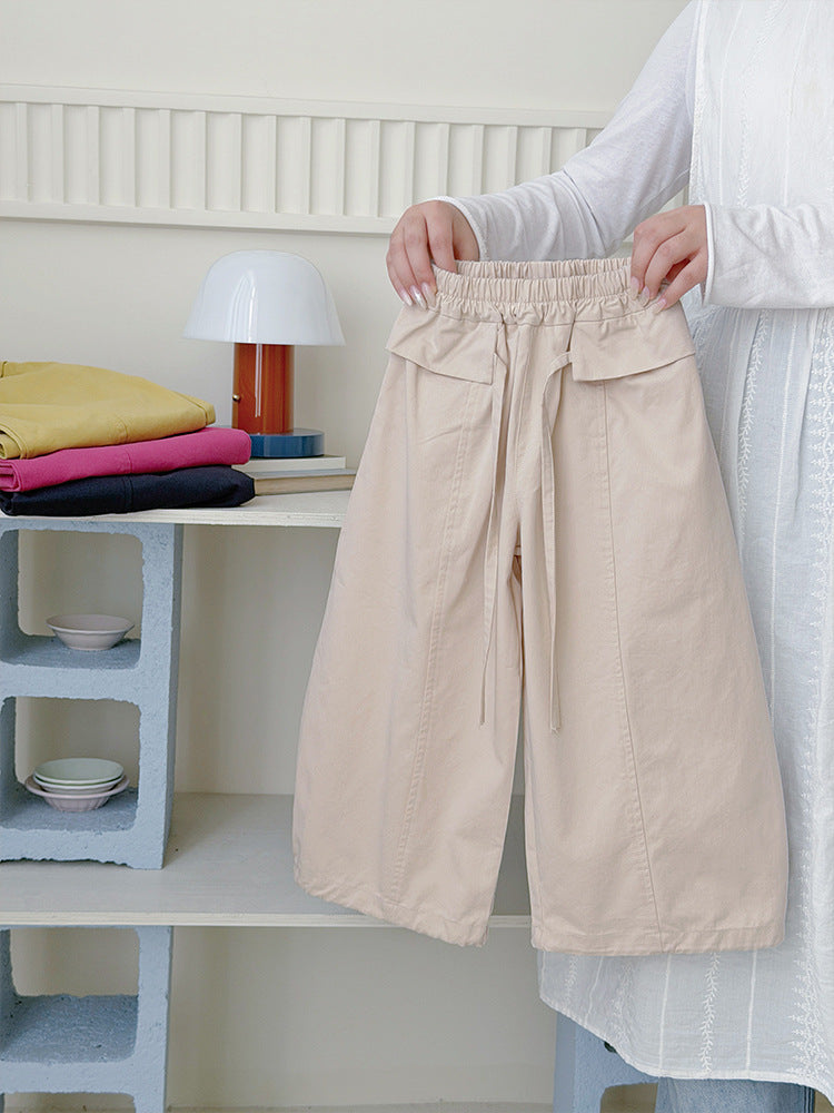 Children's Xie Straight Pure Cotton Casual Matchet Children's Pants