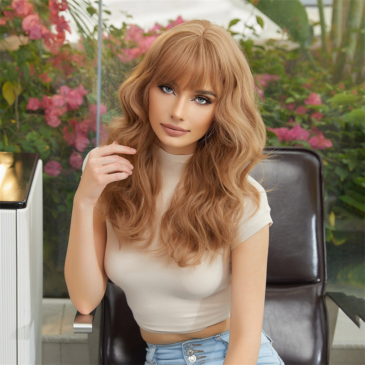 Women's Big Wave Curly Hair Natural Lazy Chemical Wig Long Curls