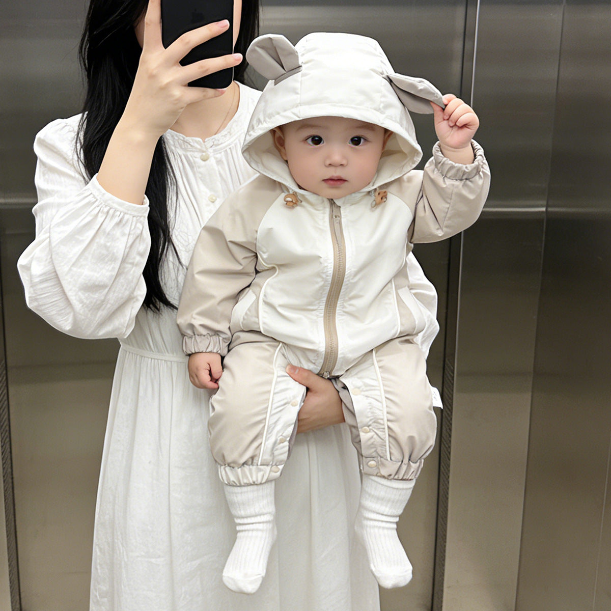 Outwear Korean Style Jumpsuit Shell Jacket Years Old Coat Infant Jumpsuit, Climbing Suit