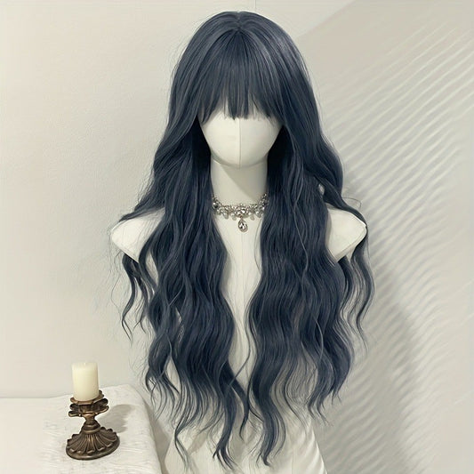 Women's Hair Cartoon Style Highlight Temperament Big Wave Rose Net Full Wig Long Curls