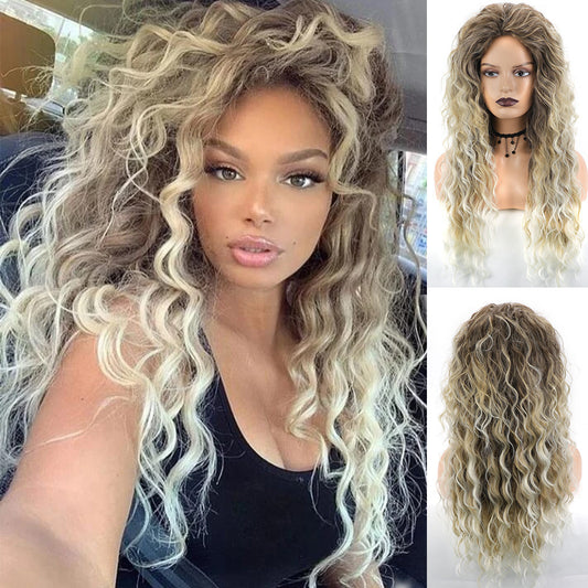 Trend Explosion Corn Stigma Chemical Fiber Overseas Warehouse Side Wig Long Curls