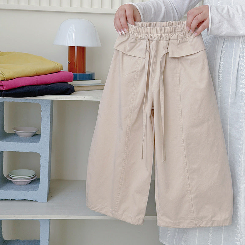 Children's Xie Straight Pure Cotton Casual Matchet Children's Pants