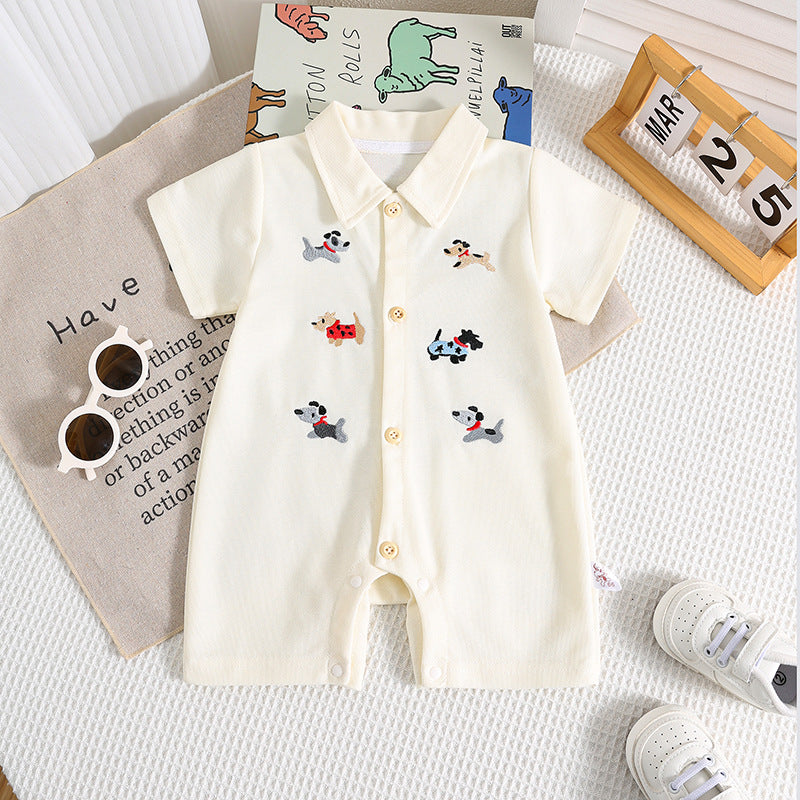 Clothes For Babies Summer Thin Boy Short Jumpsuit, Climbing Suit