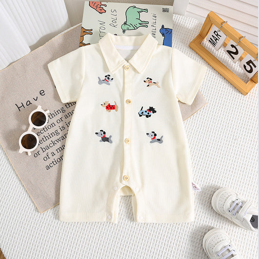 Clothes For Babies Summer Thin Boy Short Jumpsuit, Climbing Suit
