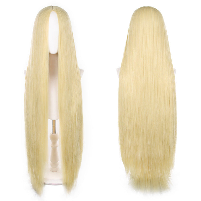 Mid-length Universal Long Straight Scalp Style Cos Wig