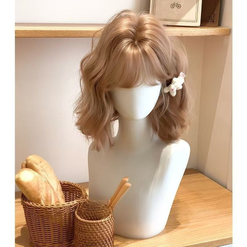 Female Gentle Short Hair Korean Style Wig Long Curls