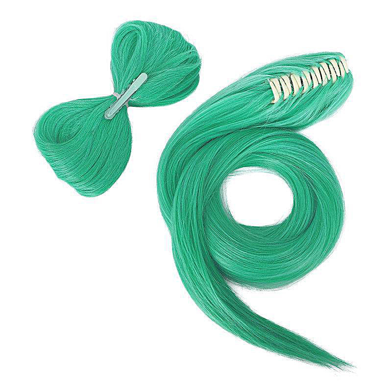 Blue Gradient White Snow Pairs Ponytail Cos Wig