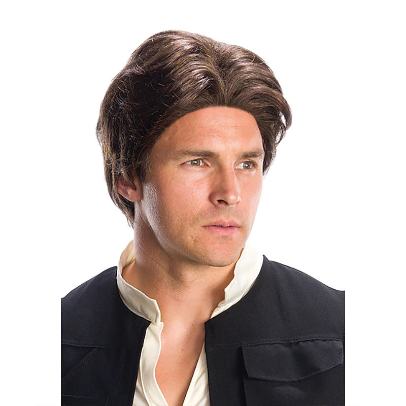 Men's Fashion Short Hair Mid-length Back Head Cos Wig