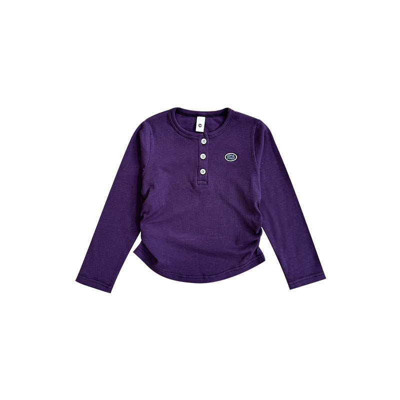 Children's Long-sleeved Spring Soft Breathable Versatile Slim Bottoming Children's T-shirt