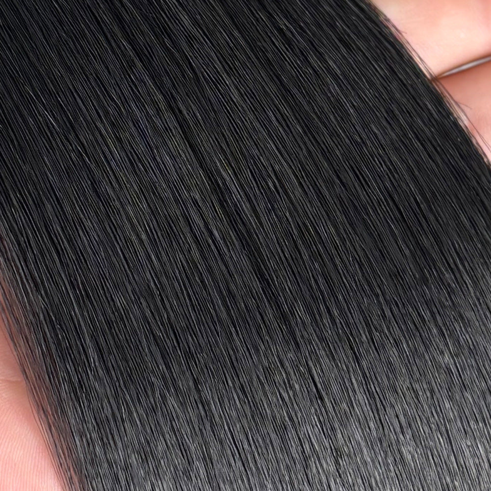 Classy Beautiful African Weft Hair Extension Long Straight Wig